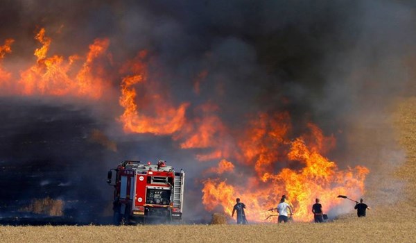 18 حريقًا في مستوطنات "غلاف غزة" ووحدة برق تواصل اطلاق البالونات الحارقة