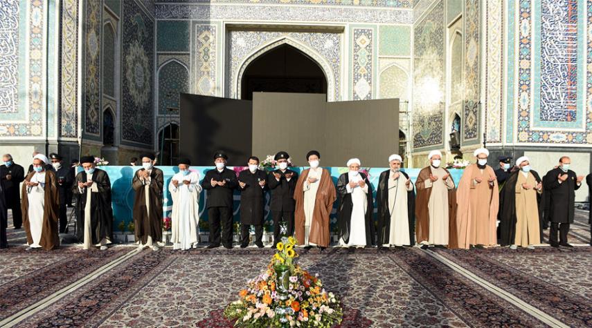 شاهد.. مراسم صدح الأناشيد داخل العتبة الرضوية المقدسة