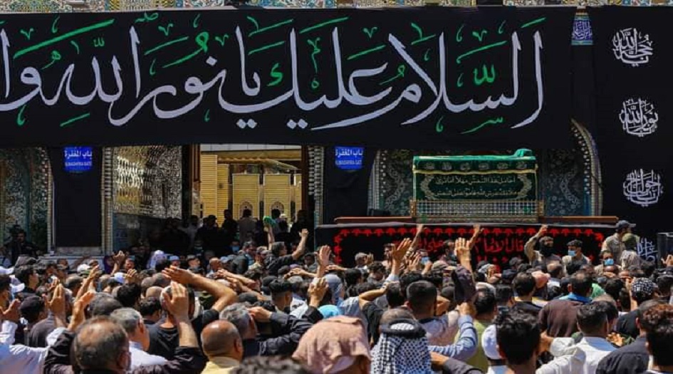 بالصور... التشييع الرمزي للامام محمد الجواد (ع) في الكاظمية  