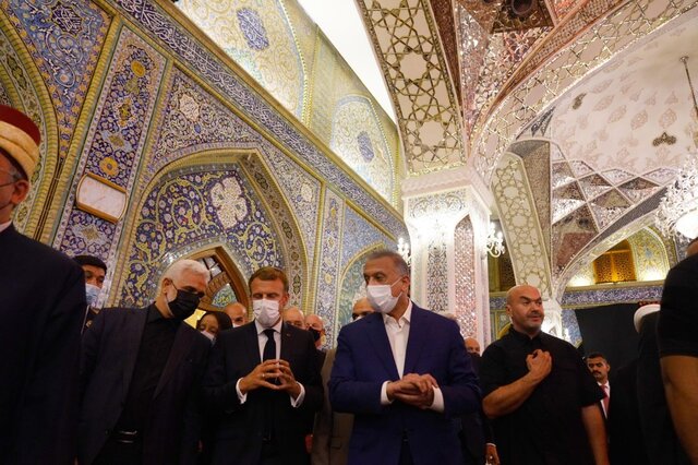 توئيت رئيس‌جمهور فرانسه پس از حضور در حرم امام موسي كاظم (ع)