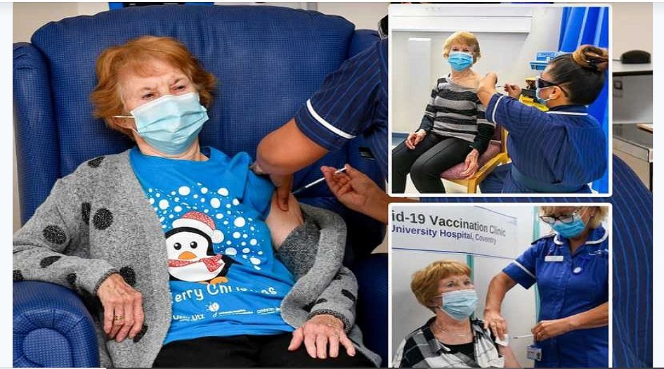 أول امرأة في العالم تلقت لقاح كورونا تحصل على الجرعة المعززة