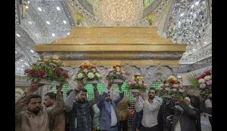 تزيين بارگاه مقدس سيد الشهداء به مناسبت ميلاد حضرت زينب (س)  