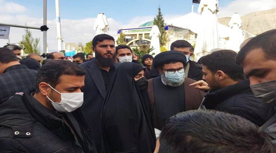 رئيس المجلس التنفيذي لحزب الله في لبنان يزور مرقد الشهيد سليماني