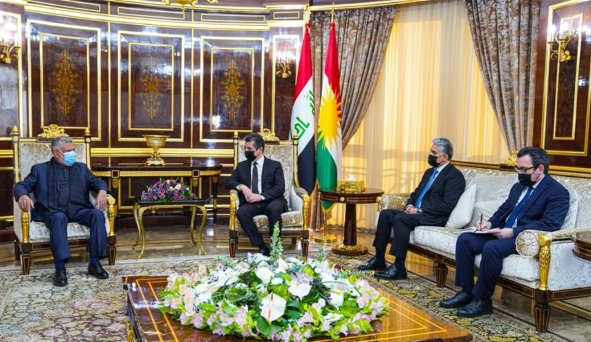 العامري وبارزاني يبحثان تشكيل الحكومة العراقية