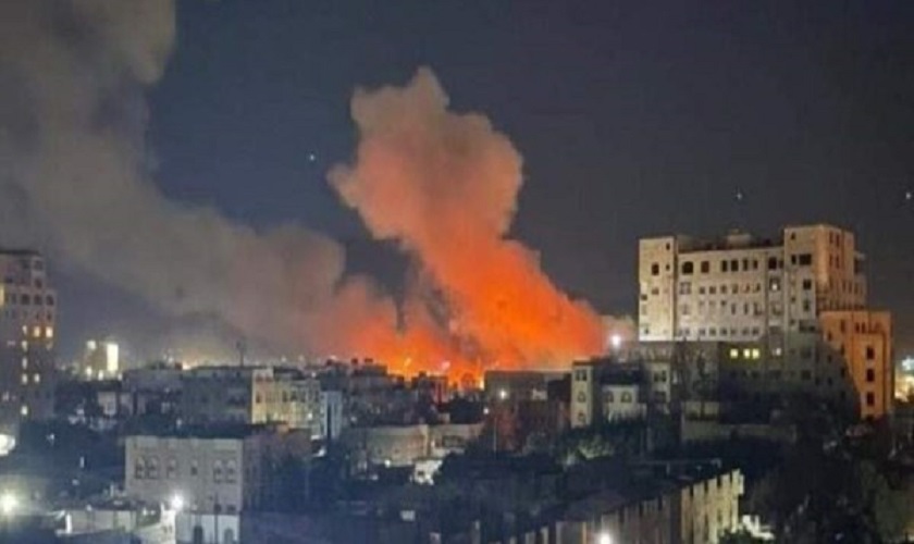 طيران تحالف العدوان السعودي يشن سلسلة غارات على صنعاء