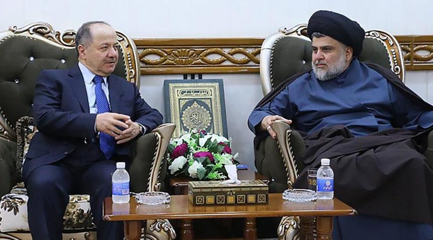  الصدر وبارزاني يبحثان إعلان الكتلة الأكثر عدداً 