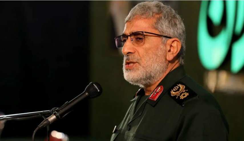 قاآني : ندعم اي مجموعة في العالم تقارع الكيان الصهيوني