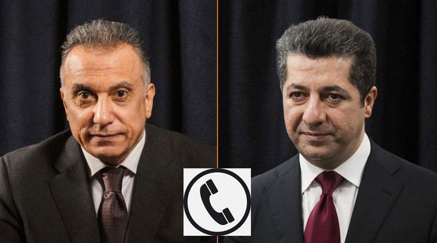 العراق.. الكاظمي يهاتف بارزاني بشأن هجوم أربيل