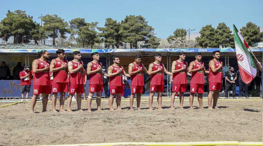  ناشئة إيران تواجه فرنسا للمنافسة على برونزية كأس العالم للكرة الشاطئية 