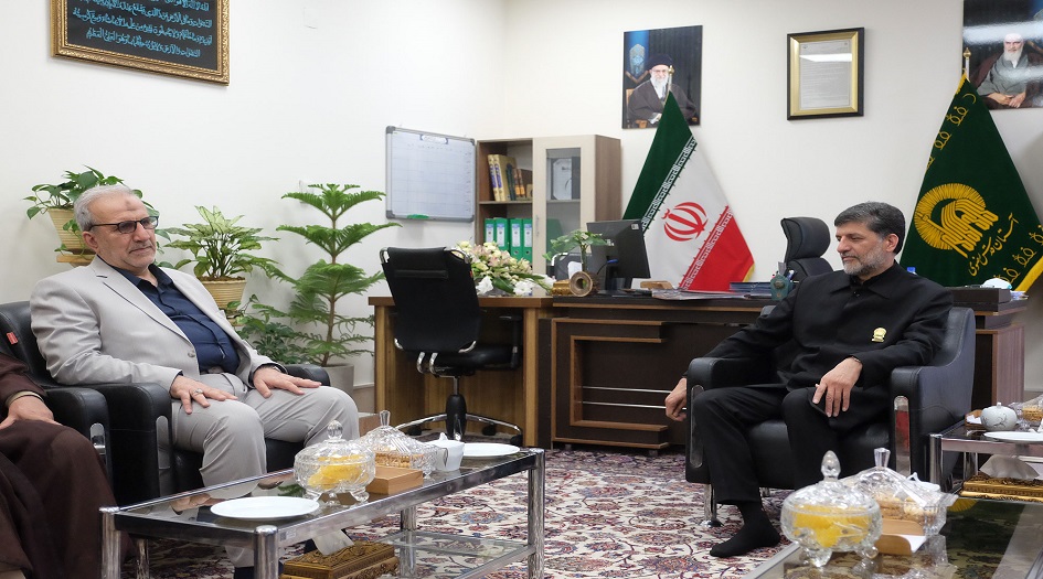 بالصور... الامين العام للعتبة الحسينية المقدسة يزور العتبة الرضوية