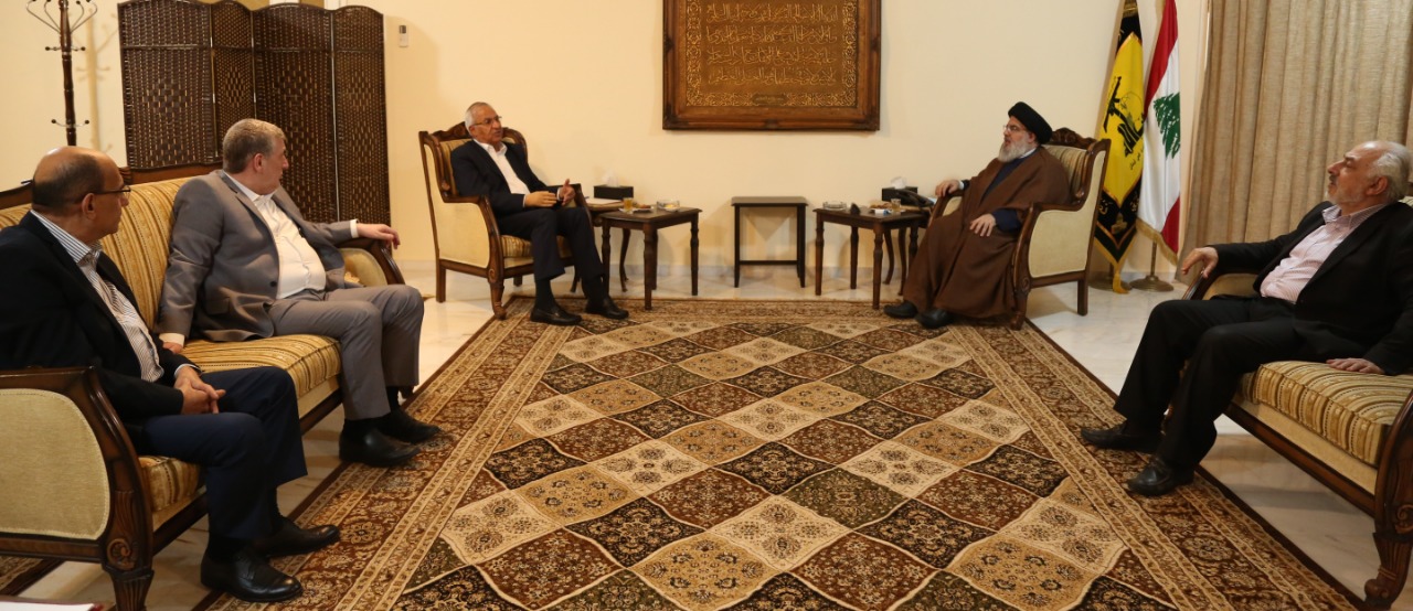 دیدار هیئت فلسطینی با سید حسن نصرالله