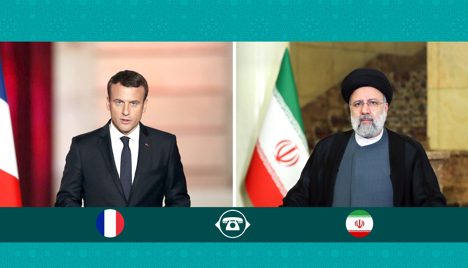 گفتگوي روساي جمهوري ايران و فرانسه ؛ انتقاد رئيسي از بحران سازي غربي ها