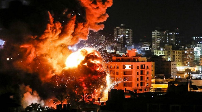 ریختن 16 تن بمب بر سر مردم غزه در اولین روز حمله به این منطقه