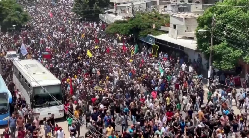 تشييع مهيب للقائد خالد منصور والجهاد الإسلامي تتوعد الإحتلال