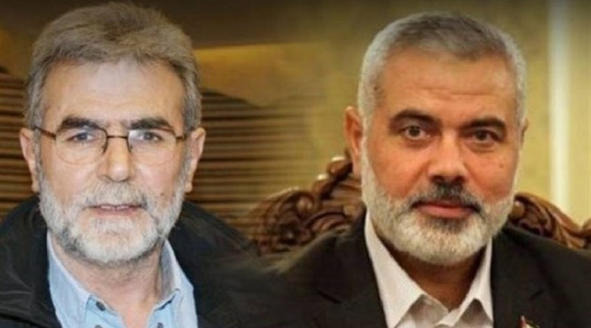 گفتگوي هنيه و النخاله بعد از آتش بس در غزه