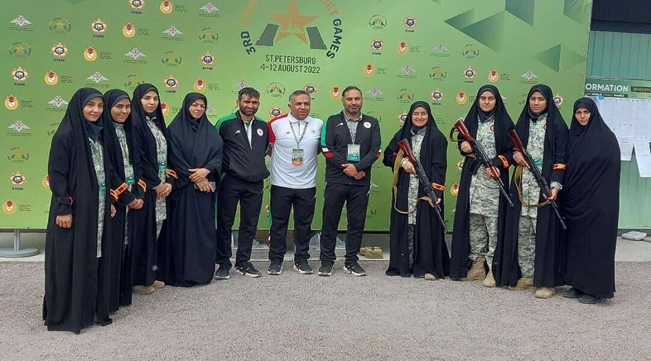 فتيات ايران في مركز الوصافة في الرماية ببطولة السيزم