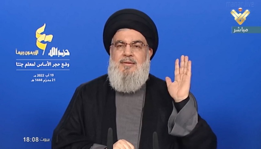 سيد حسن نصرالله:  منافع لبنان درميدان كاريش تامين نشود، به سوي افزايش تنش مي‌رويم