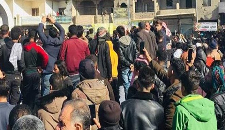 تظاهرات عليه نيروهاي تحت حمايت آمريكا در سوريه