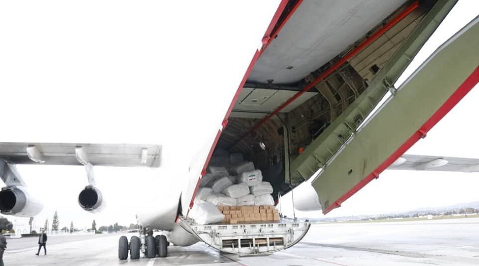 وصول ثاني طائرة مساعدات  انسانية ايرانية الى سوريا 