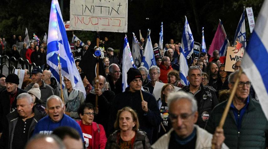  تجدد التظاهرات وارتفاع وتيرة الاحتجاجات ضد حكومة نتنياهو 