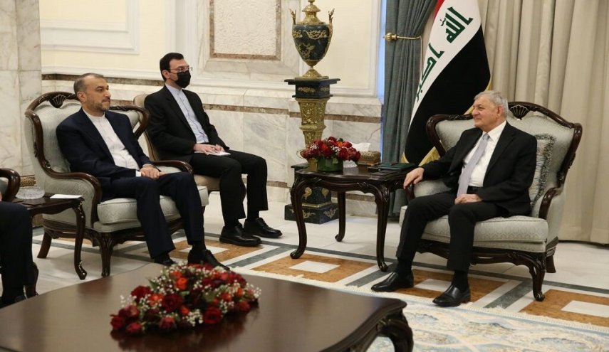 دعوت اميرعبداللهيان از رئيس جمهور عراق براي سفر به تهران
