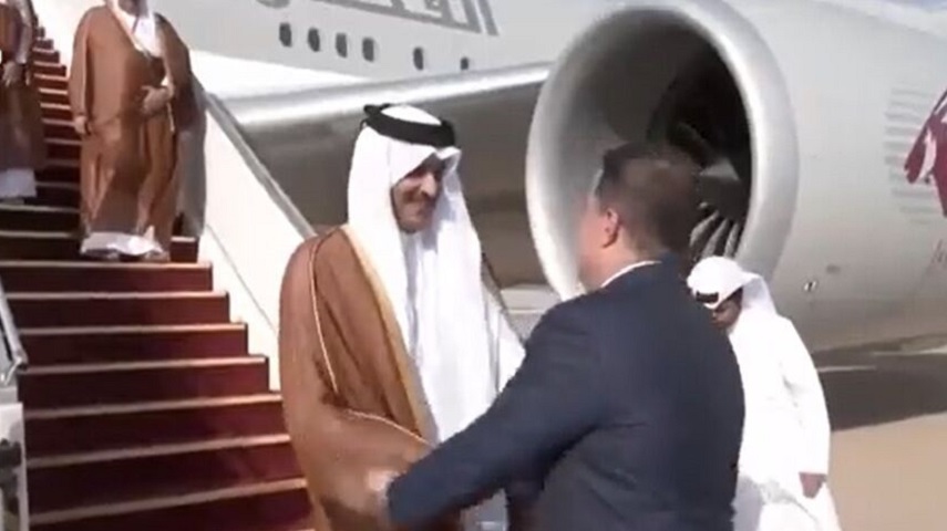سفر سياسي و اقتصادي امير قطر به عراق