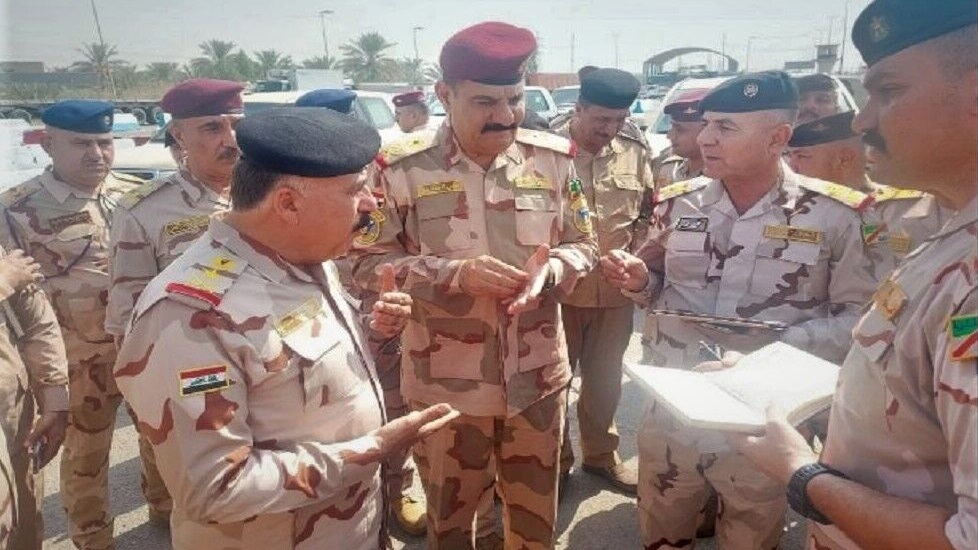 نظارت فرمانده نيروي زميني ارتش عراق بر امنيت زائران اربعين
