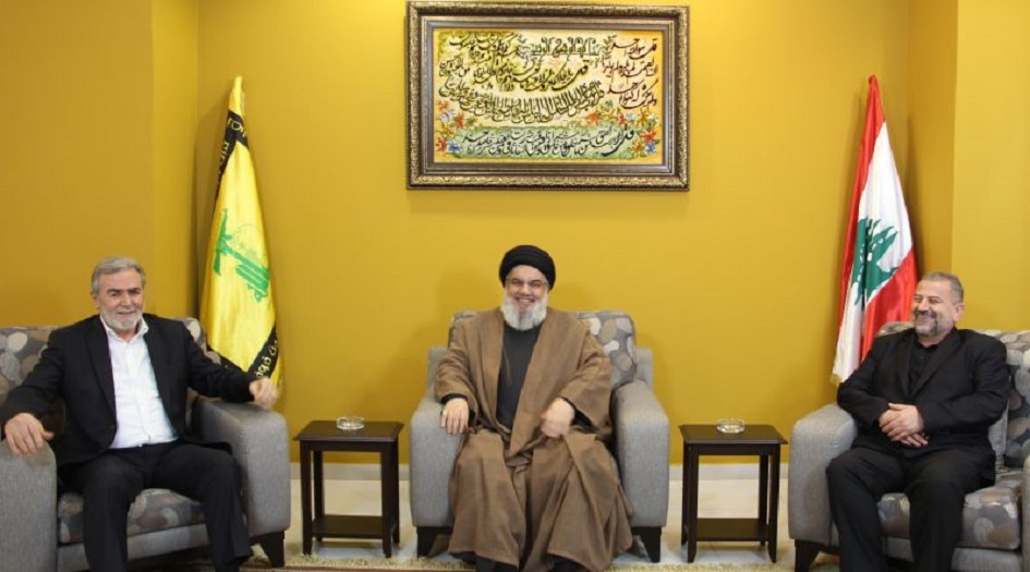 خلال استقباله النخالة والعاروري... السيد حسن نصر الله يؤكد على الموقف الثابت لكل قوى محور المقاومة