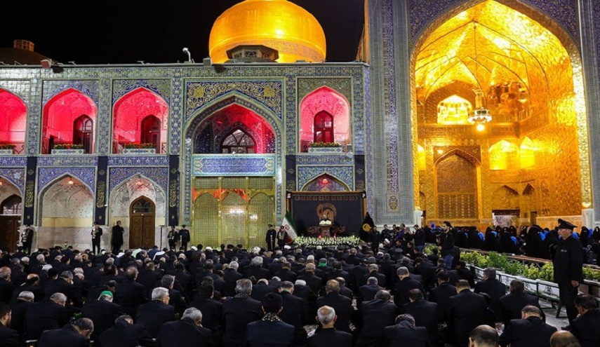 محافل عزاداری در صحن غدیر حرم مطهر رضوی