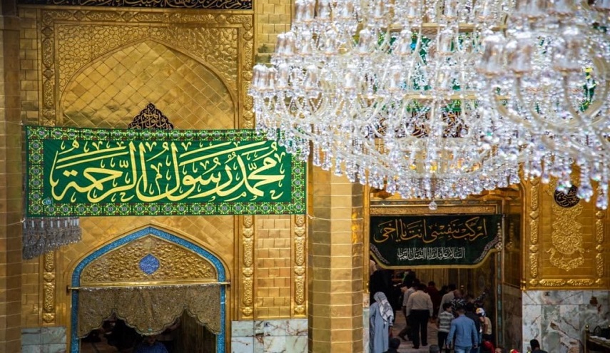 آذین بندی عتبه مقدس عباسی، به مناسبت میلاد نبی محبت و رحمت