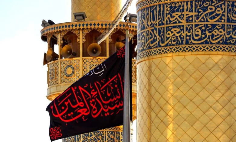 سياه پوش شدن حرم حضرت علي (ع) در آستانه شهادت حضرت زهرا (س)