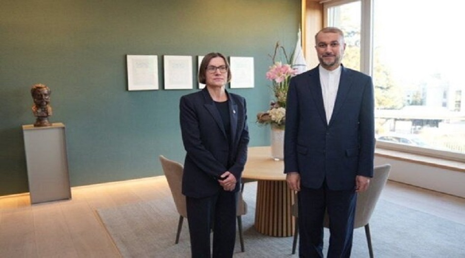 خلال لقاءه برئيسة الصليب الاحمر الدولي... عبداللهيان : امريكا  تؤجج حرب غزة بدعمها للصهاينة