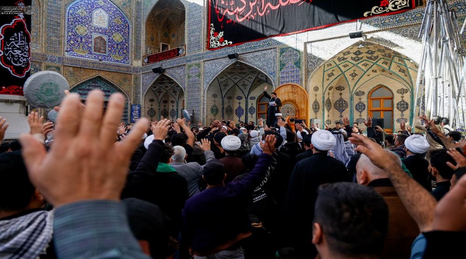 استكمال الاستعدادات في العتبة العلوية المقدسة لاستقبال المعزين بمناسبة ذكرى استشهاد فاطمة الزهراء سلام الله عليها