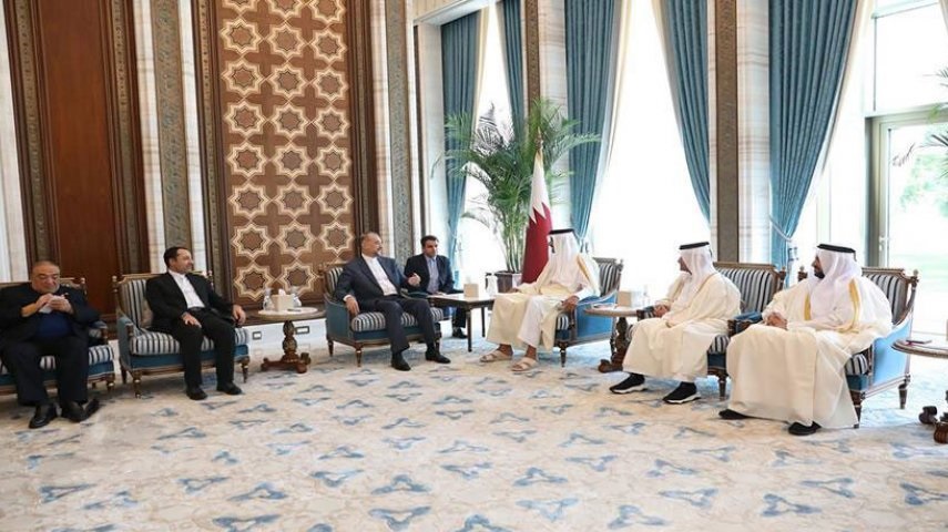 ديدار اميرعبداللهيان با امير قطر و اسماعيل هنيه