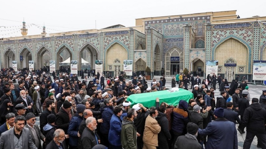 خاکسپاری پیکر آیت الله امامی کاشانی در حرم رضوی