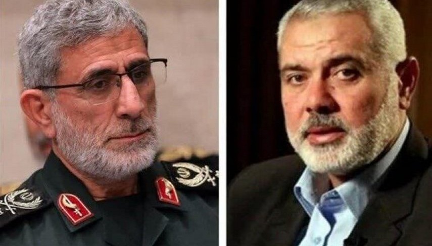 پيام تسليت سردار قاآني به هنيه در پي شهادت فرزندانش