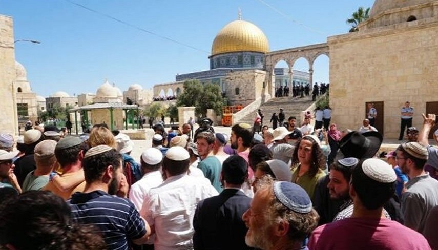 هتك حرمت مسجدالاقصي توسط شهرك نشينان صهيونيست 