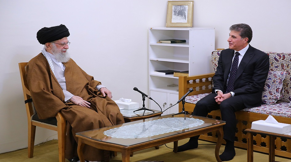 الامام الخامنئي يستقبل رئيس اقليم  كردستان العراق