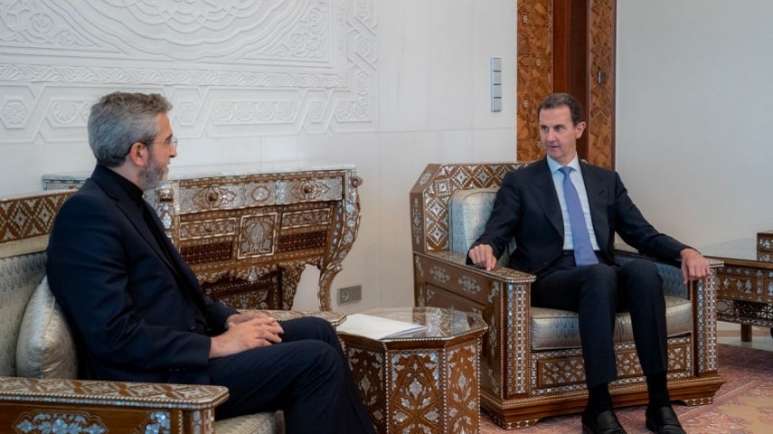 تاکید اسد بر ادامه مقاومت در دیدار با باقری