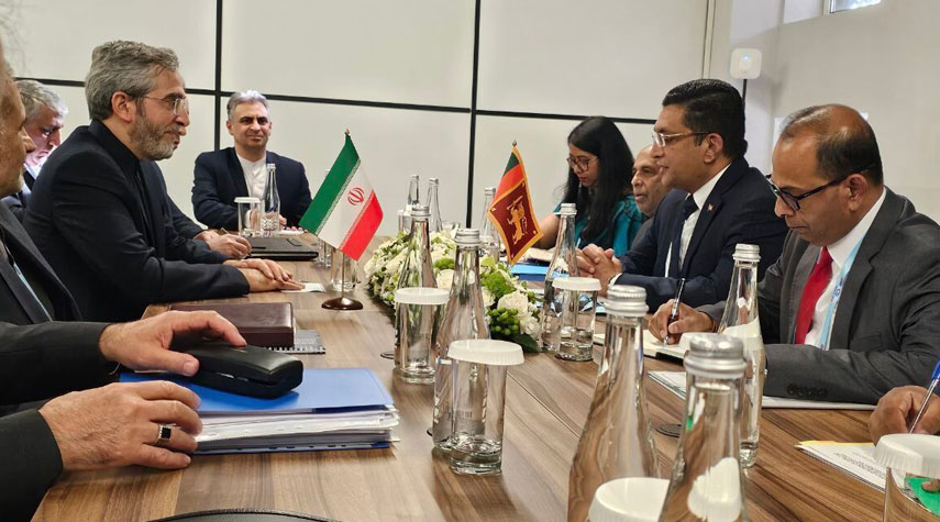  باقري يلتقي وزير خارجية سريلانكا على هامش قمة البريكس 