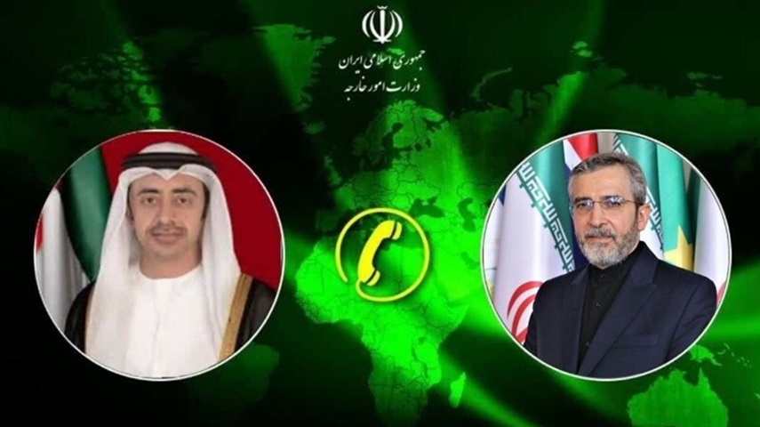 رایزنی تلفنی باقری و بن زاید در مورد تحولات غزه