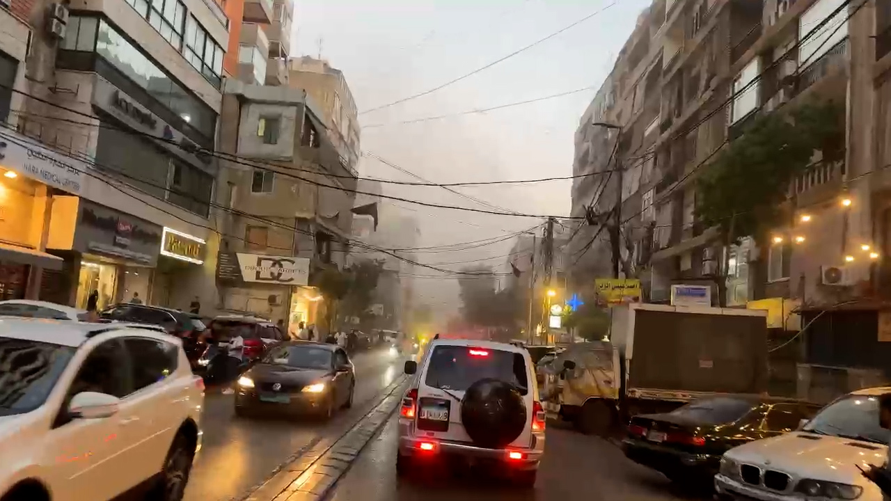  غارة صهيونية على الضاحية الجنوبية بالعاصمة اللبنانية بيروت 