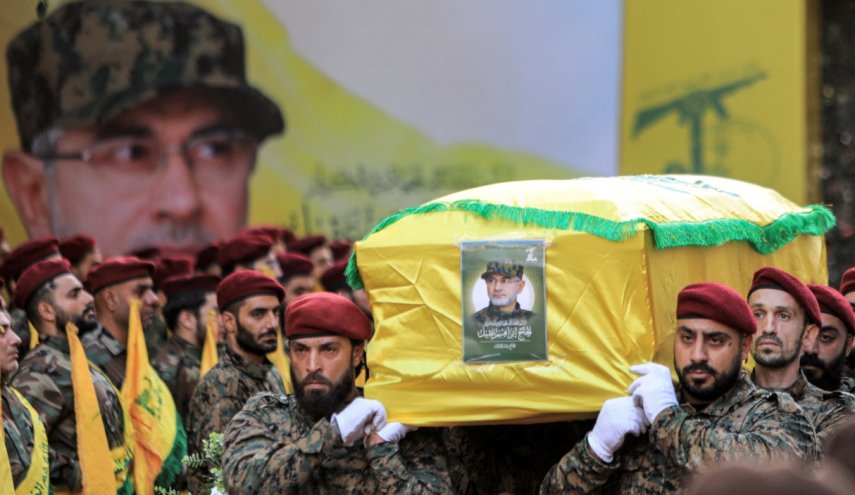 تشييع جثمان القيادي في حزب الله "ابراهيم عقيل" في الضاحية الجوبية لبيروت
