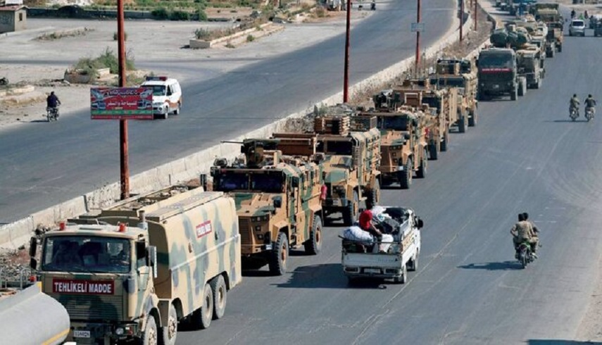 انتقال تجهیزات نظامی ترکیه به ادلب و حلب 