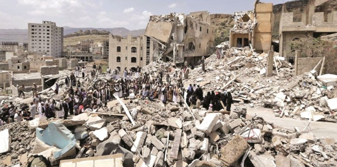 اضرارا جسيمة في المنشآت بسبب العدوان الأمريكي على اليمن 