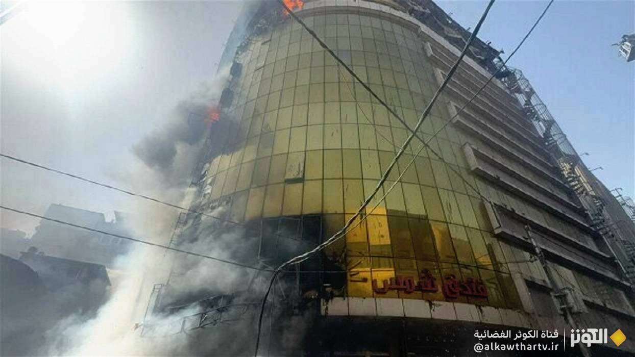 الهلال الاحمر يعلن عدم اصابة اي زائر ايراني في الحريق بكريلاء المقدسة