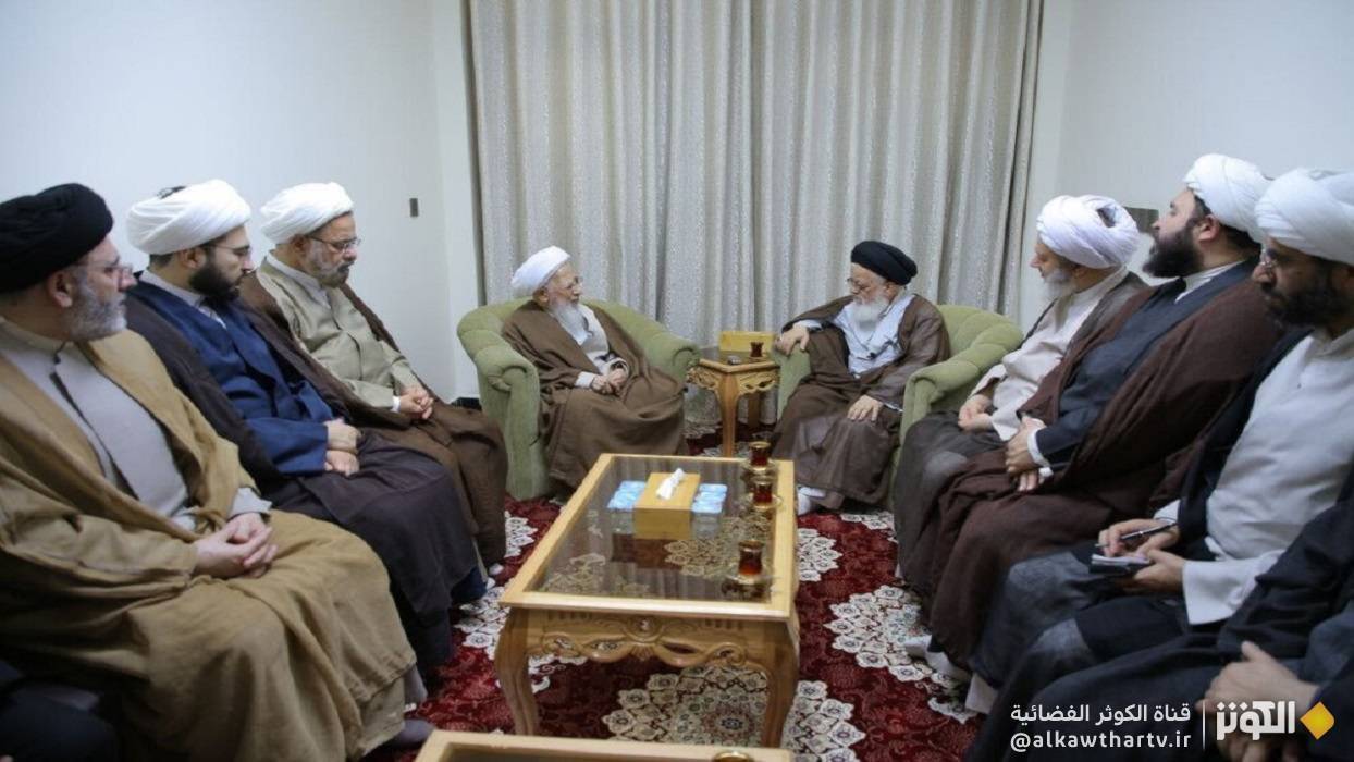 ممثل قائد الثورة الإسلامية في العراق يلتقي بآية الله  الشيخ جوادي الآملي