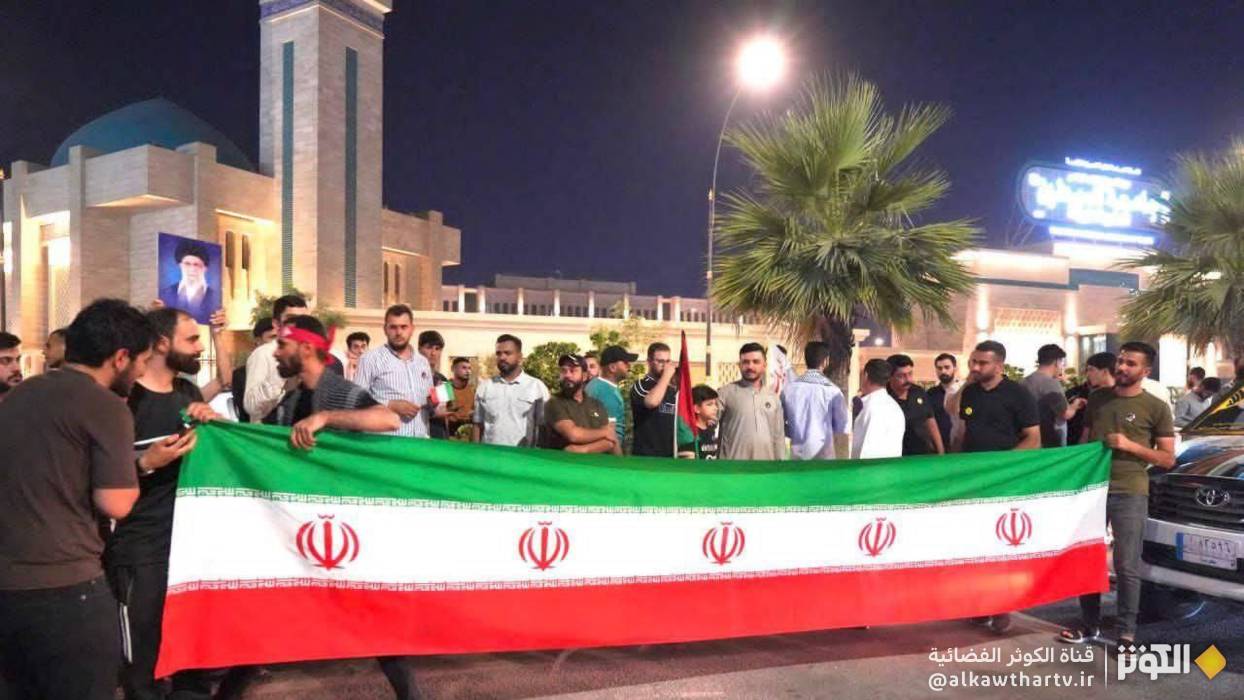 فرحة في الشارع العراقي بعد الضربة الإيرانية للكيان الصهيوني