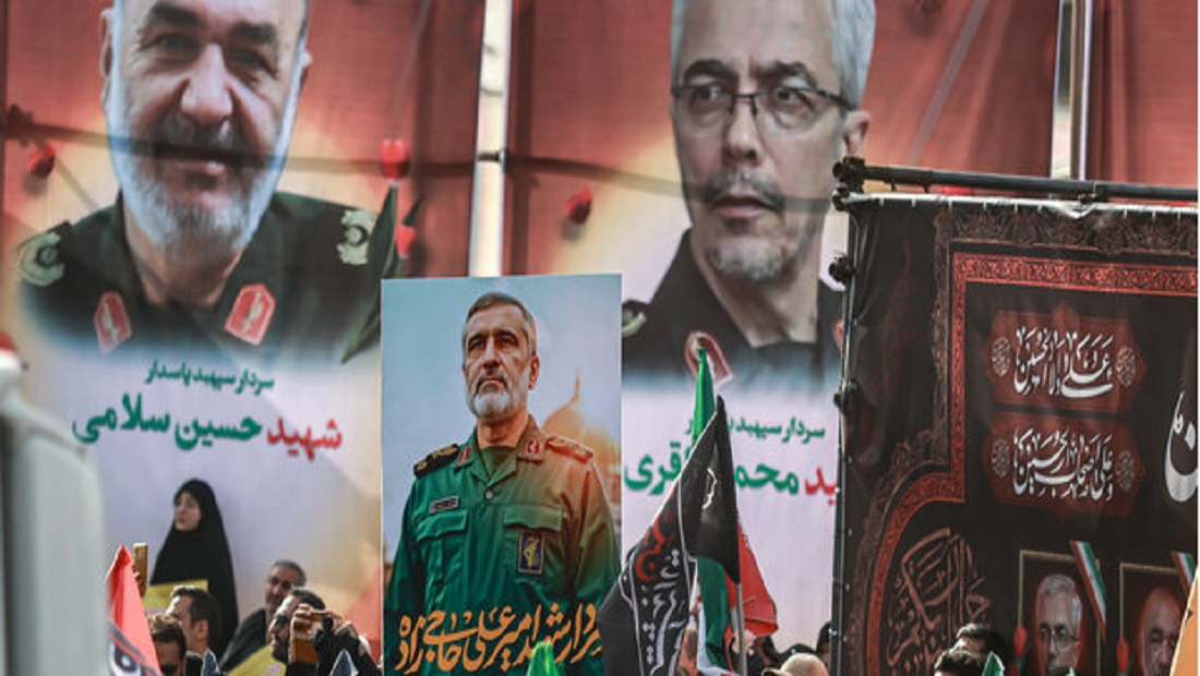 طهران تشيّع جثامين شهداء العدوان الصهيوني حاجي زاده ورباني ومحقق 