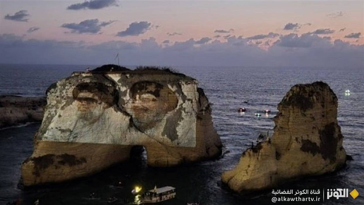  حزب الله يحيي ذكرى استشهاد السيّدين نصر الله وصفي الدين.. ويضيء صخرة الروشة بصورتيْهما 